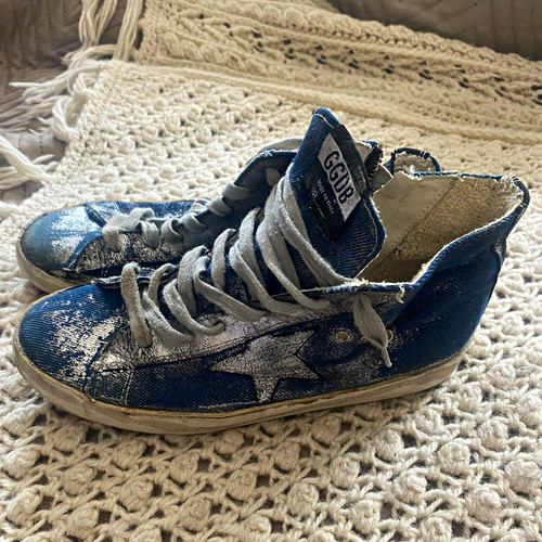 Golden goose blue high top - golden,