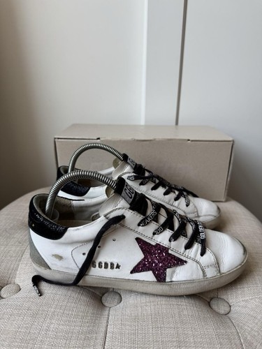 Golden goose white sneakers - golden,